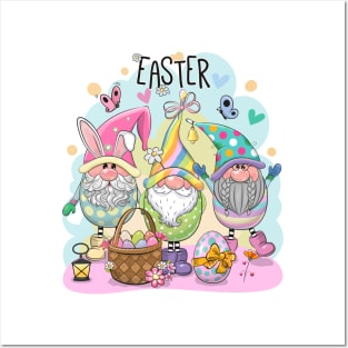 Cute Easter Gnomes illustration Posters and Art